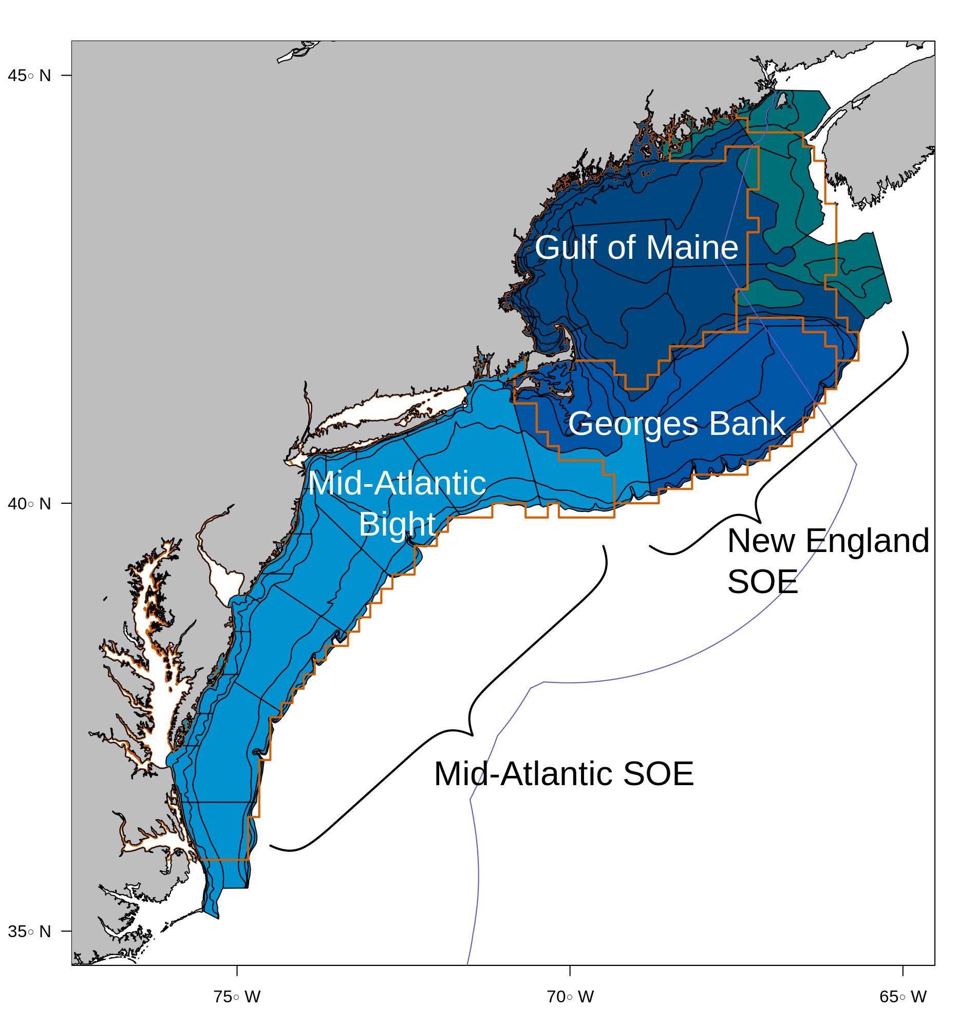 :img NEFSC survey strata used to calculate Ecosystem Production Unit biomass, 80%