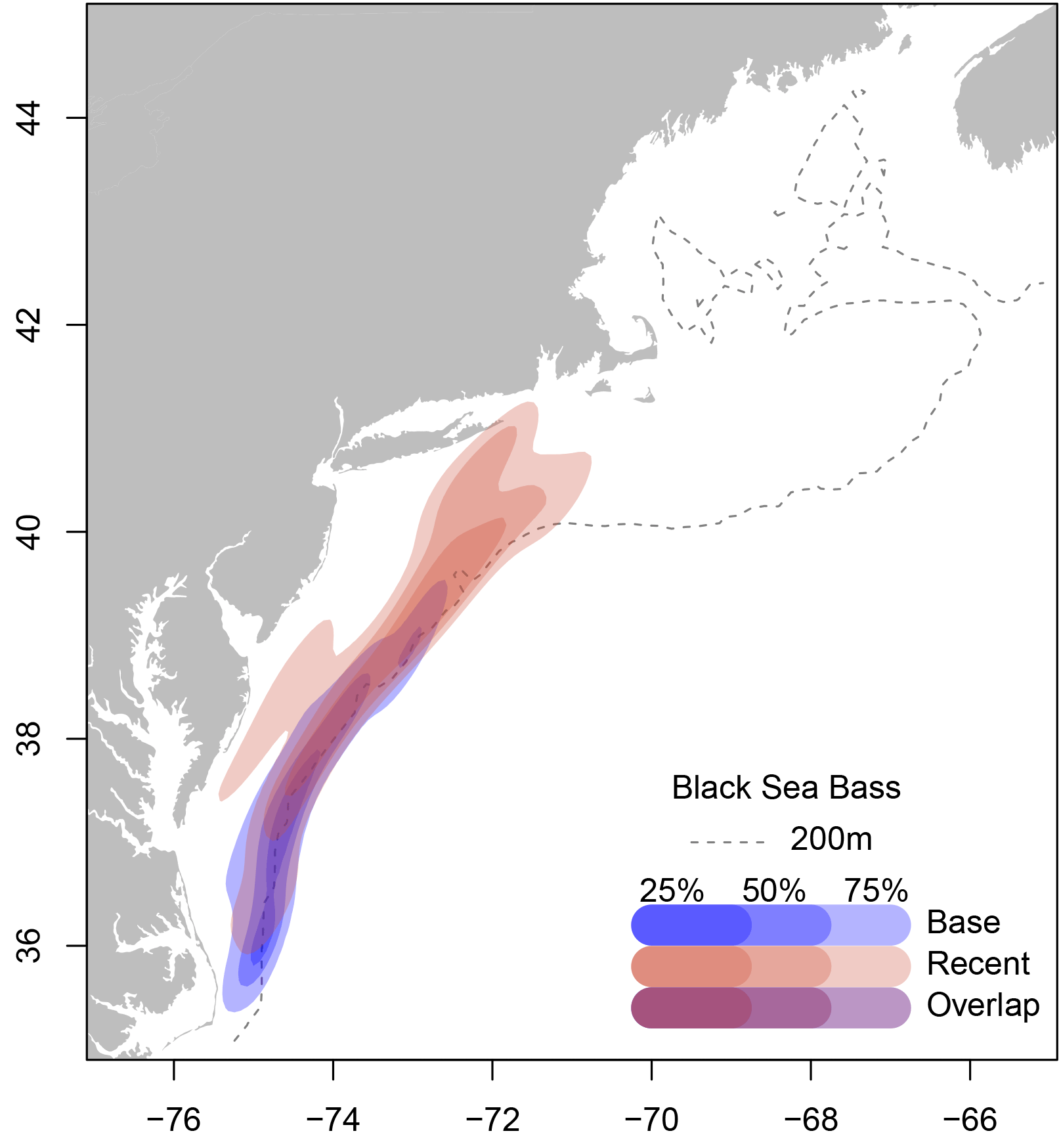 :img summer flounder survey distribution change over time from 2018 SOE, 70%